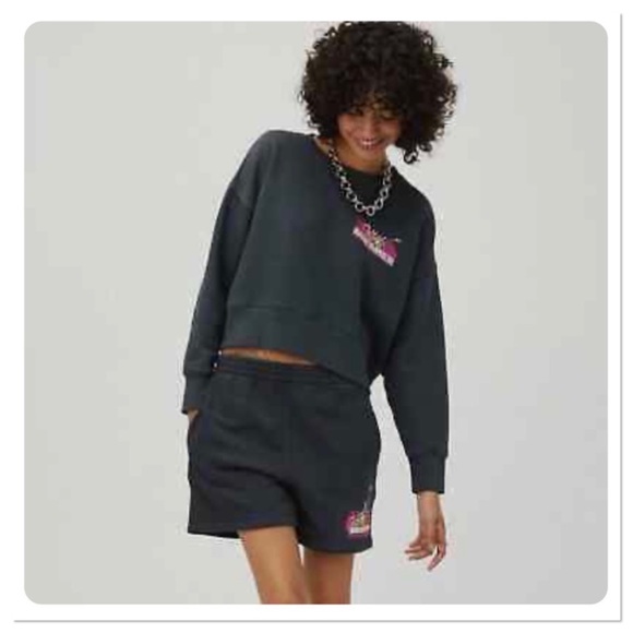 Daydreamer by Anthropologie Guitar Shop Shrunken Crewneck Sweatshirt - Picture 1 of 4